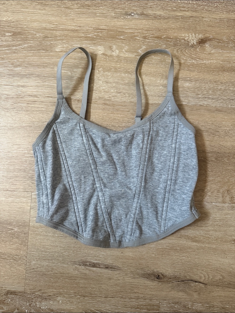 Colsie for target gray bone bustier crop top